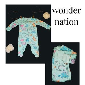 Wonder Nation Baby Girls Dino Sleep 'N Play